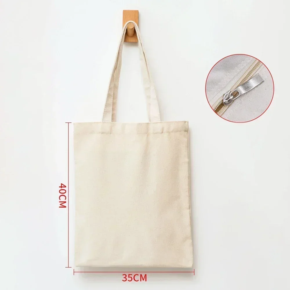 AMZ-03 Large Capacity Shoulder Bag Reusable Folding Canvas Shopping Unisex Eco-Friendly Tote Bags Diy Grocery Storage Handbag