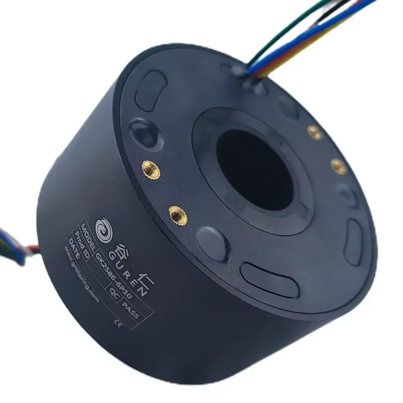 Rotating conductive through hole slip ring inner diameter 25.4 mm Hollow circuit 440VAC/VDC 5A 250 rpm