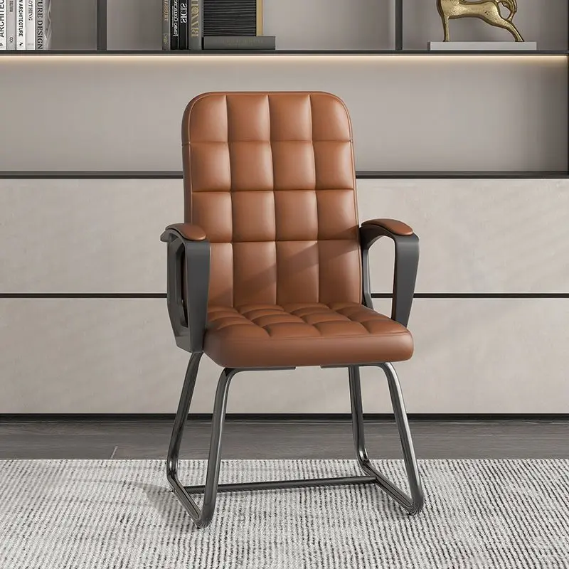 Ergonomic Office Chair with High Back Lumbar Support and Latex Seat Cushion PU Leather Executive Chai Home Office Furniture