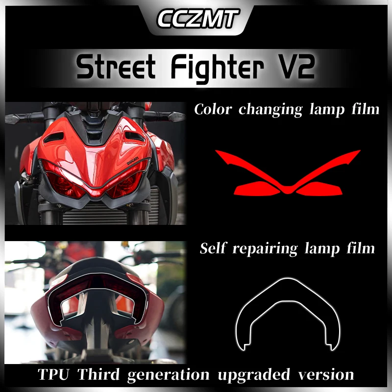 

For Ducati Streetfighter V2 Instrument Film Headlamp Tail Lamp Protection Film Decal Modified Parts Accessories