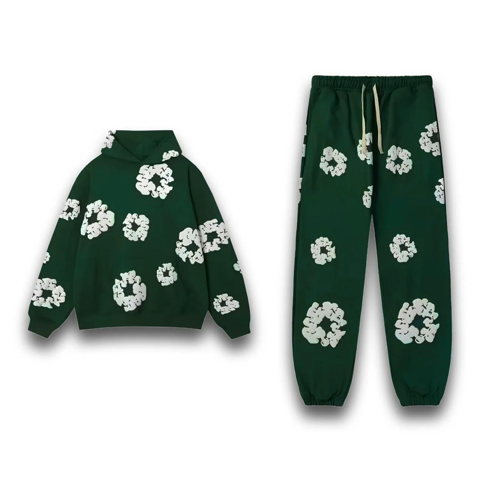 Felpa con cappuccio e pantaloni moda donna Tute Tuta per uomo e donna Felpa con cappuccio stampata in schiuma Pantaloni sportivi Set da due pezzi Y2K Streetwear