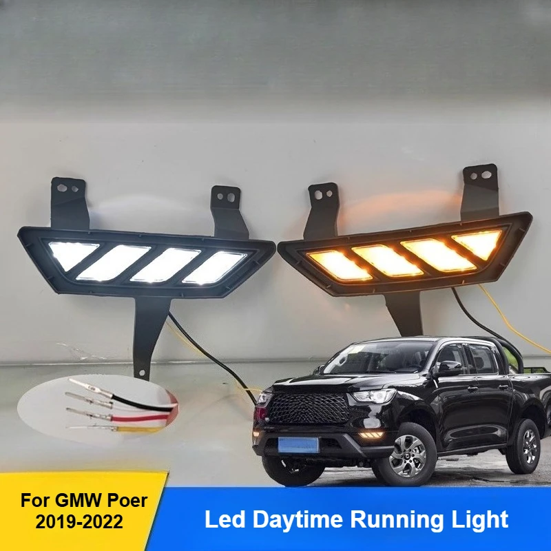 

For GMW Poer 2019 2020 2021 2022 Led Daytime Running Light Front Fog Lamp Dymanic Turn Signal Lamp Rear Bumper Light