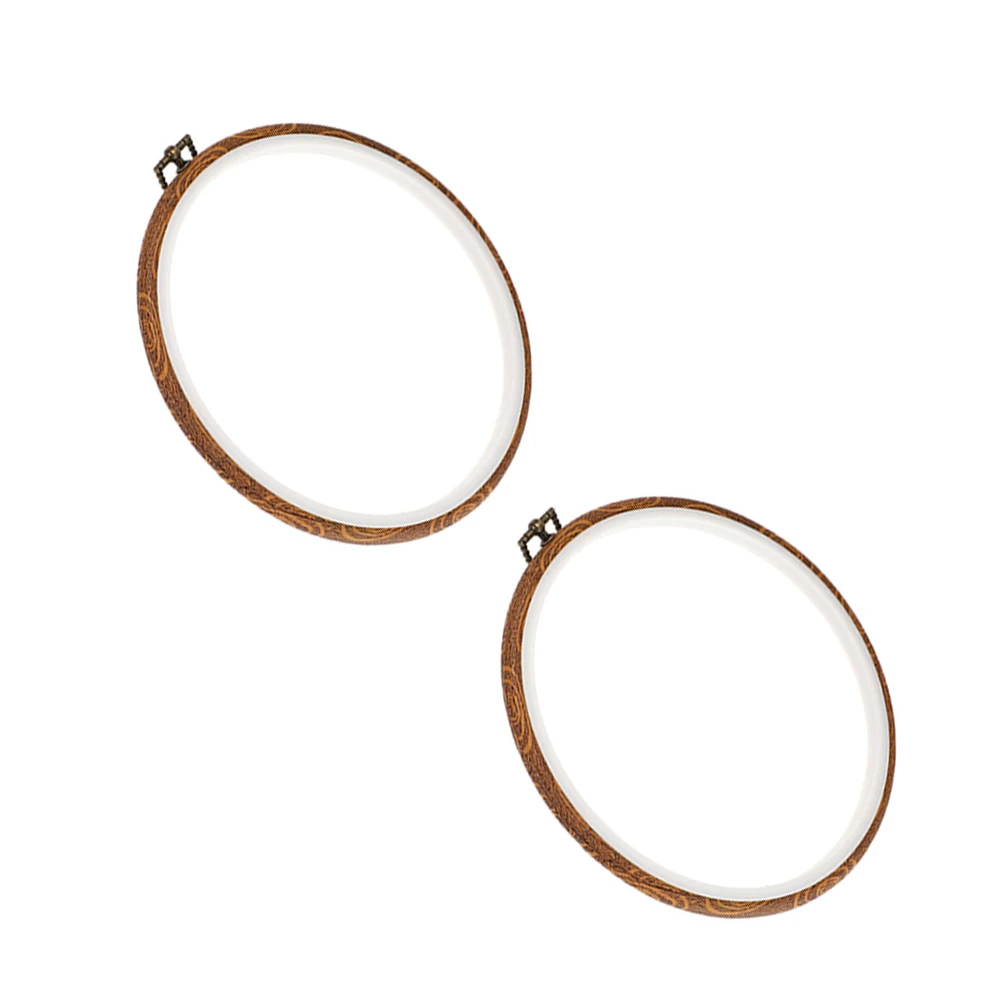 

2Pcs Embroidery Hoop Round Plastic Stitch DIY Kits Mini Hoops Needlework Tools Cloth Handicraft Decorative Accessories