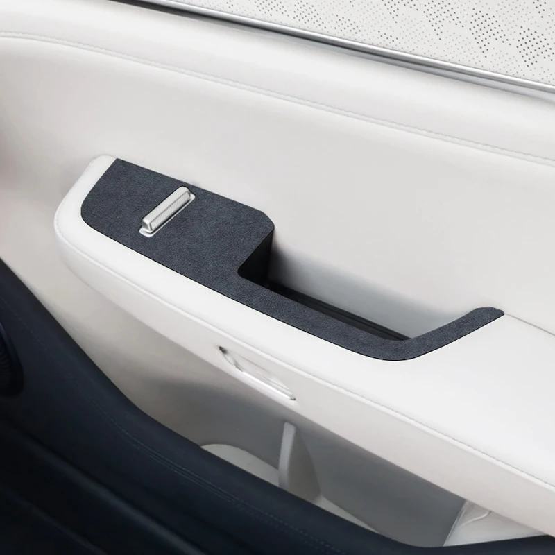 

For ZEEKR 001 2026 001Max 001 Ultra, Italian Suede Glass Switch Window Lift Panel Trim Sticker Decorative Protection Stickers