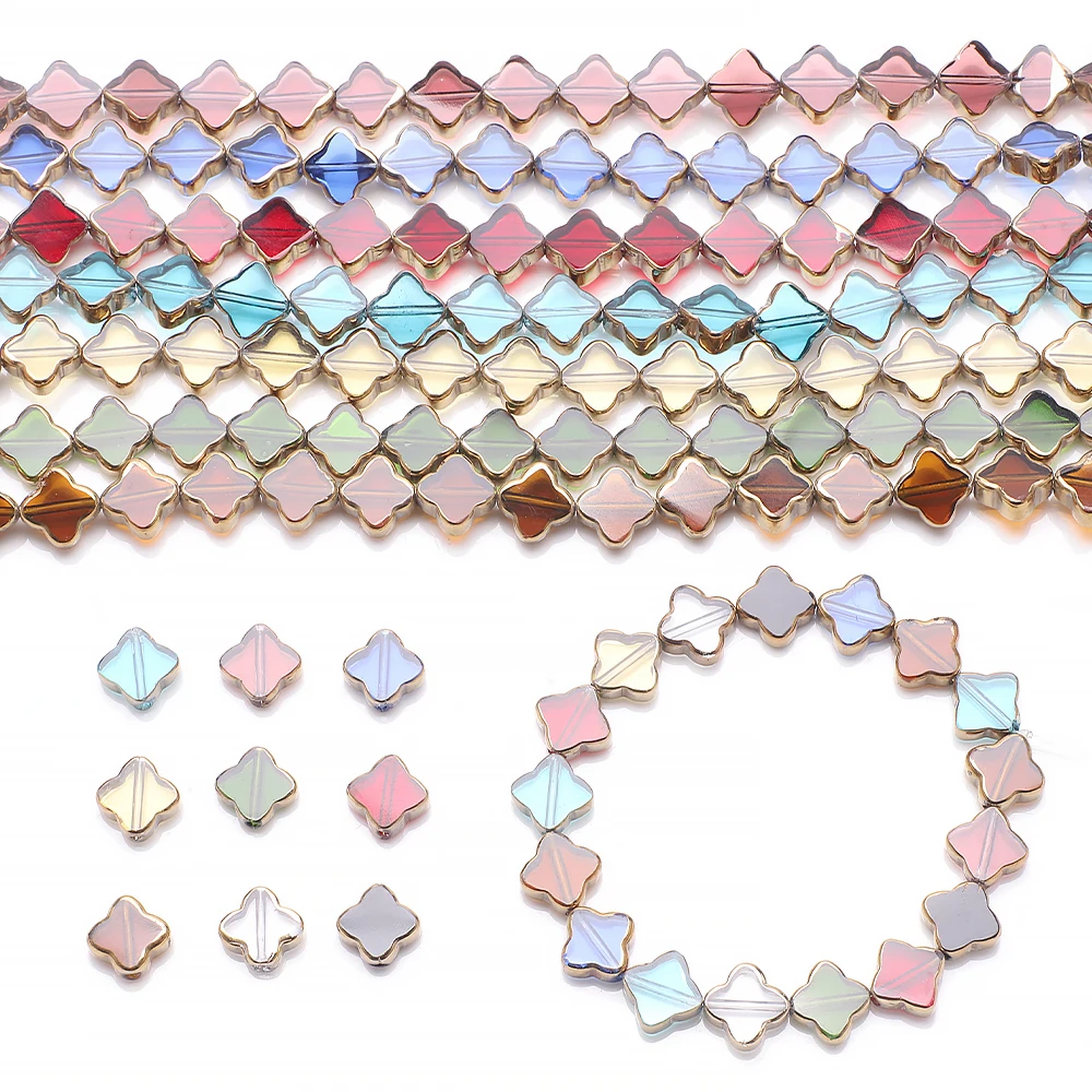 28 pcs 10mm facettierte Kristallglas Kreuzform flache lose Abstands perlen Handwerk DIY Herstellung Ohrschmuck Handarbeiten Zubehör