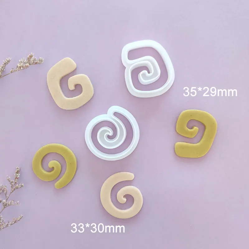 Curve/Arc Soft Pottery Polymer Clay Molds Cake Roll Shape Clay Cutter DIY Earring Jewelry Pendant Cutting Mold Pottery Tools