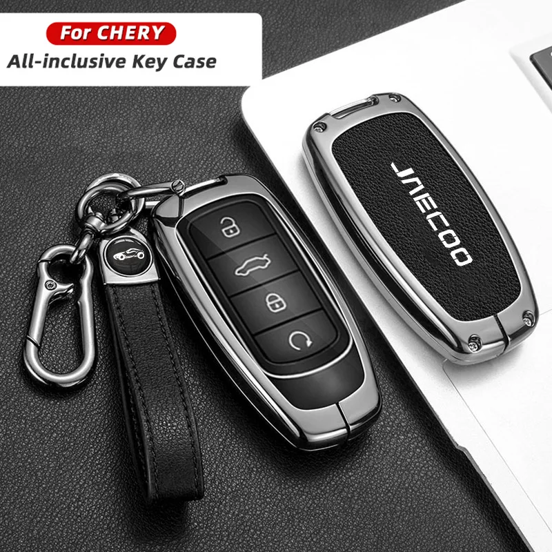 Zinc Alloy Leather Car Key Case Cover Protective Shell For Chery Jaecoo J7 J8 7 Tiggo 8plus 8 5 Plus 7pro Max Omoda 5 C5 Arrizo