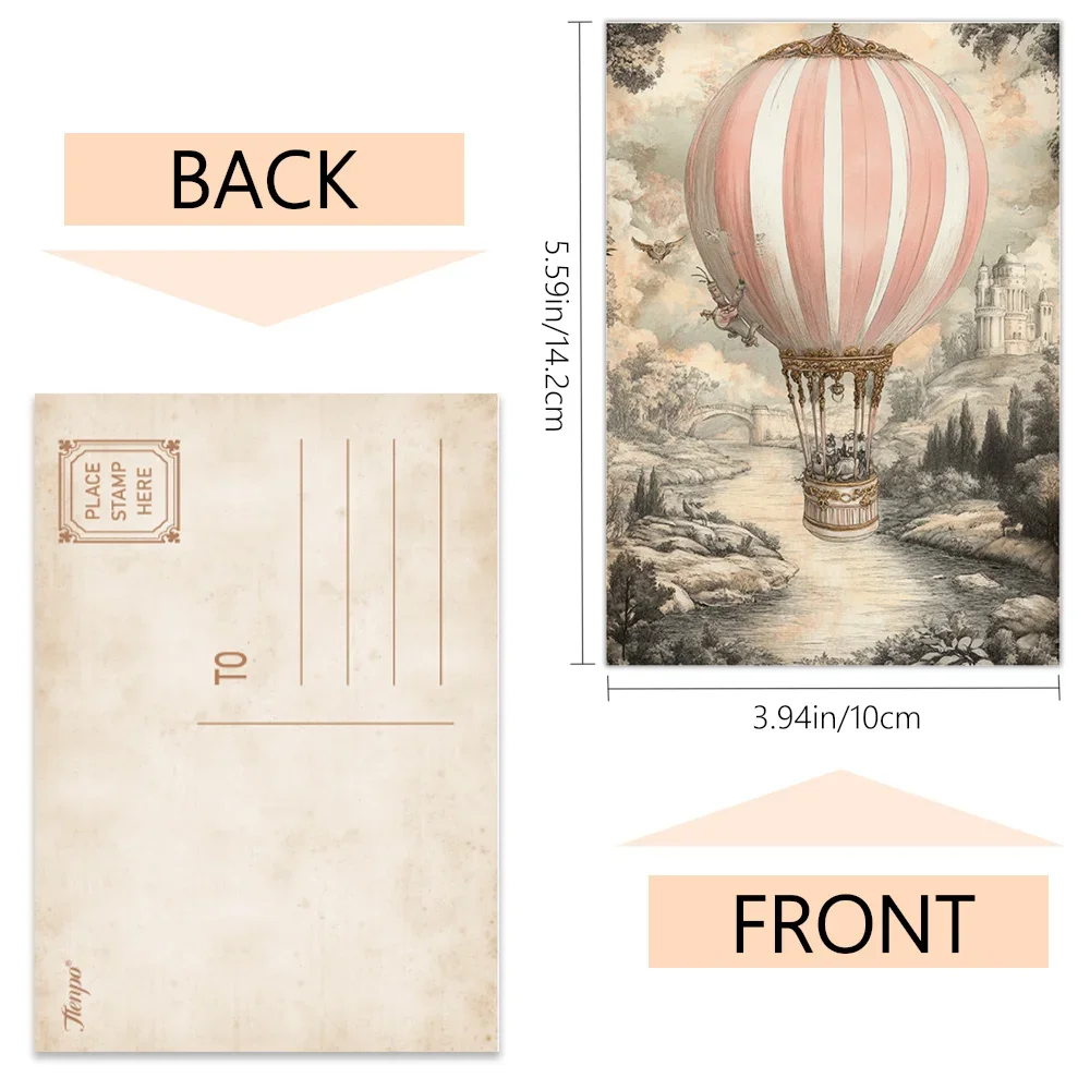 32pcs, fairy tale palace, postcards, decorations/greeting cards/postcards, high-definition printing, collectible and mailable