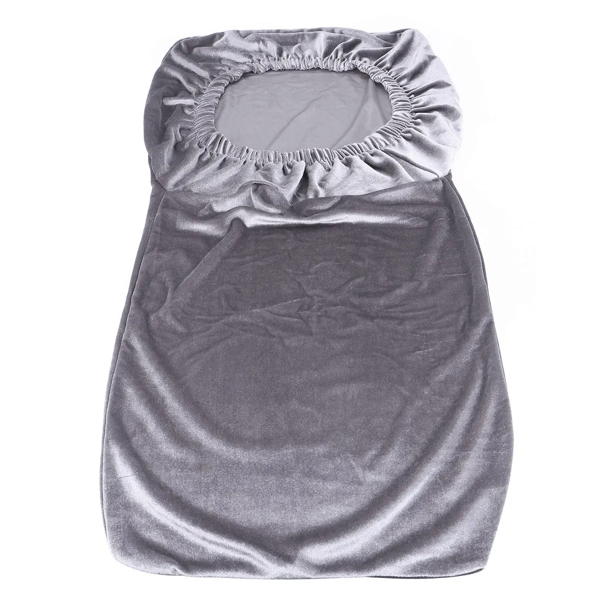 Elastic Dust-Proof Chair Cover Grey Stretchy Seat Protector Removable Wrinkle Resistant Decorative Chair Sleeve for Wedding