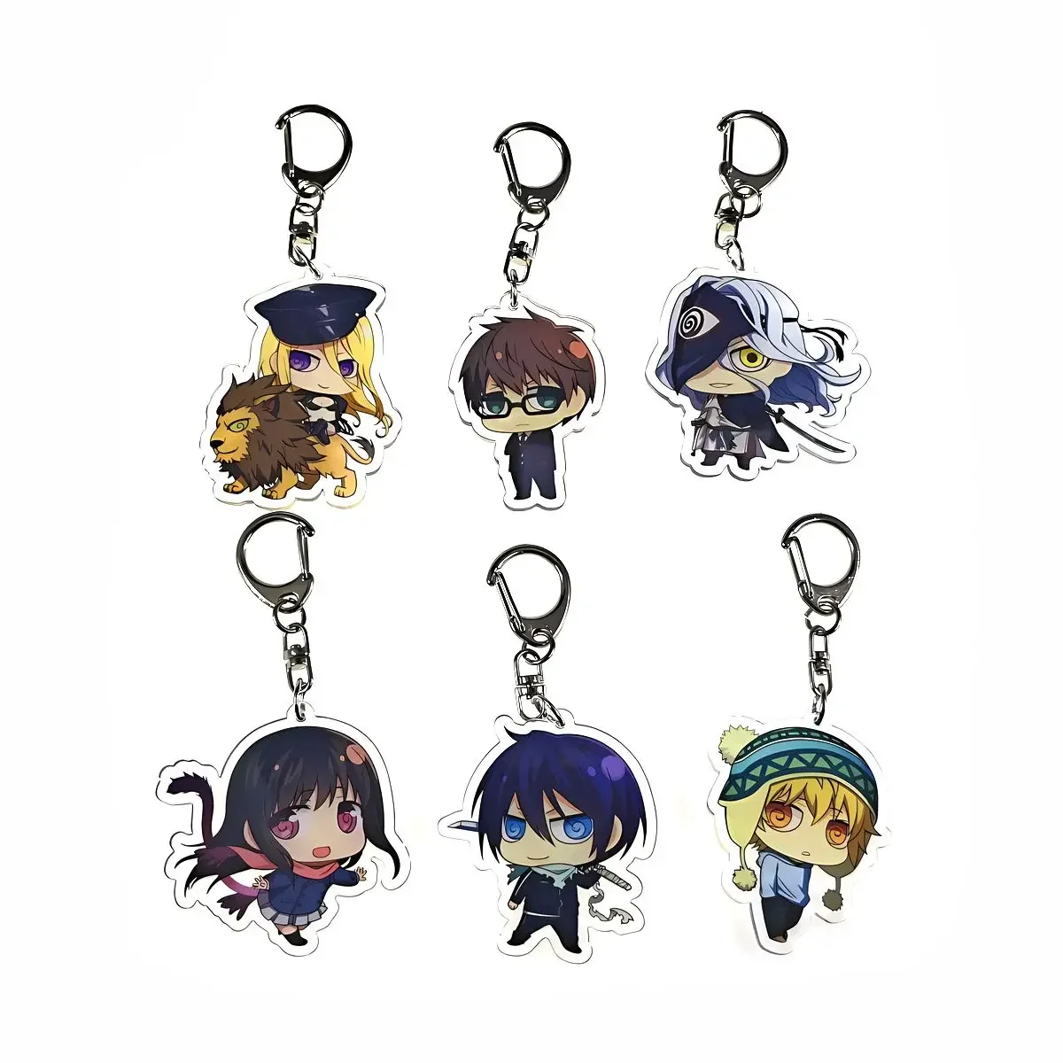 Noragami Acrylic Cartoon Anime Pendant Keychains Holder Car Key Chain Key Ring Phone Bag Hanging Jewelry Gifts Accessories