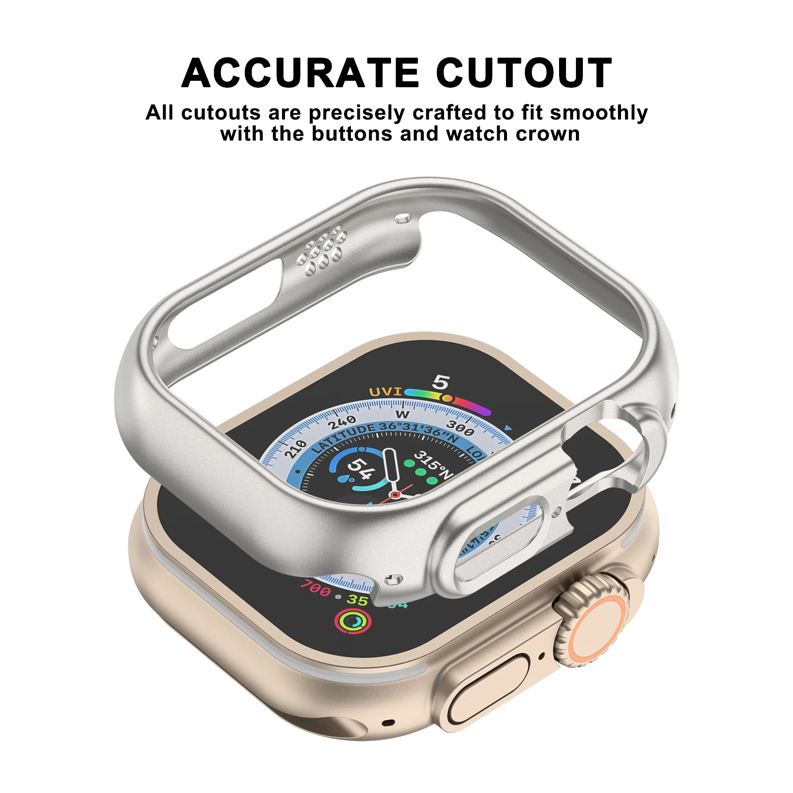 4 шт., Жесткий Чехол-бампер для Apple Watch Ultra 49 мм