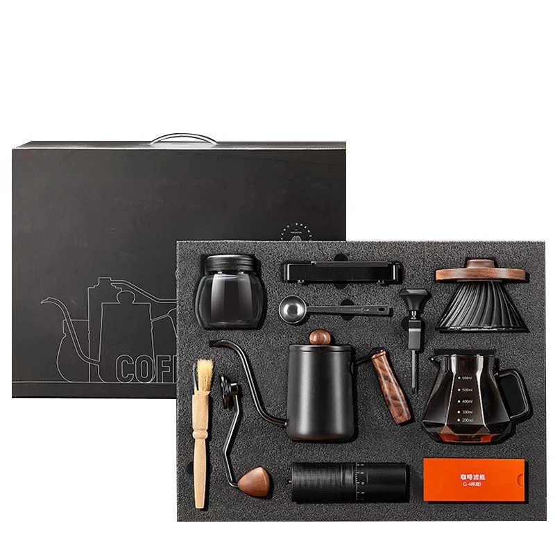 

Hand brewed coffee set Hand brewed coffee pot Filter cup Sharing pot Bean grinder set Coffee utensils Gifts