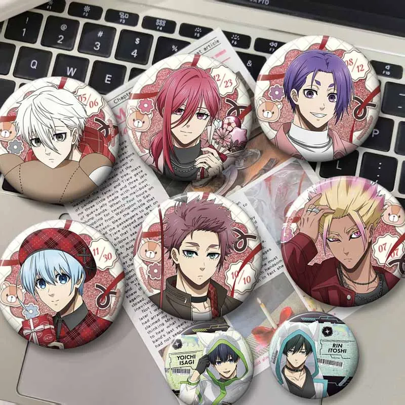Itoshi Hyouma Mikage Isagi Shidou Bachira Nagi Cartoon Brooch Anime Peripheral Lapel Pins Bag Shoes Hat Decor Jewelry Badge Gift