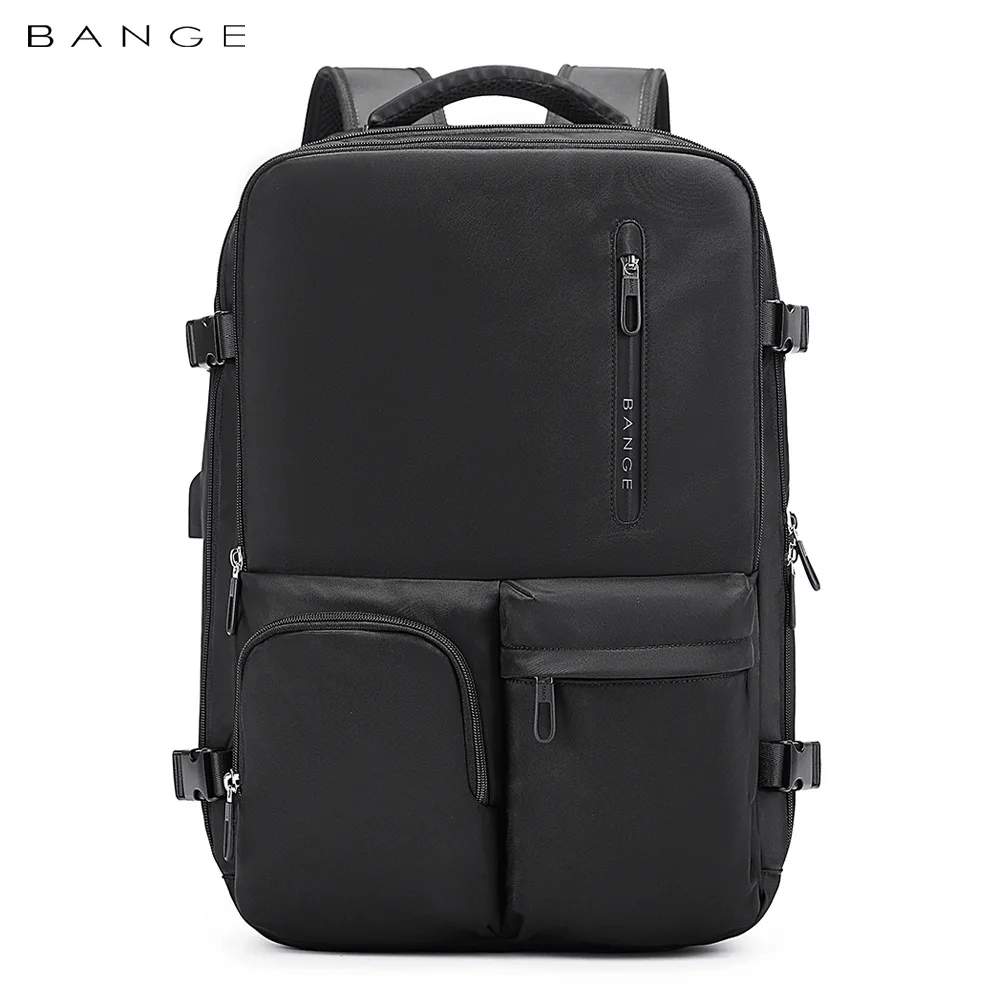 Bange new fashion Men's Backpack Men Business Travel Backpack Women School Expandable USB Bag Large Capacity 15.6 Laptop Waterpr