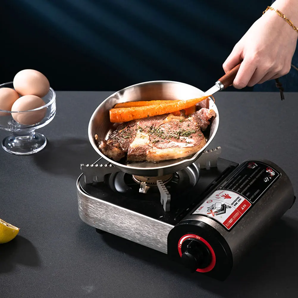 

Eggs Mini Omelet Pan Little Skillets Stainless Steel Frying Pans Single Silver Portable Cookware