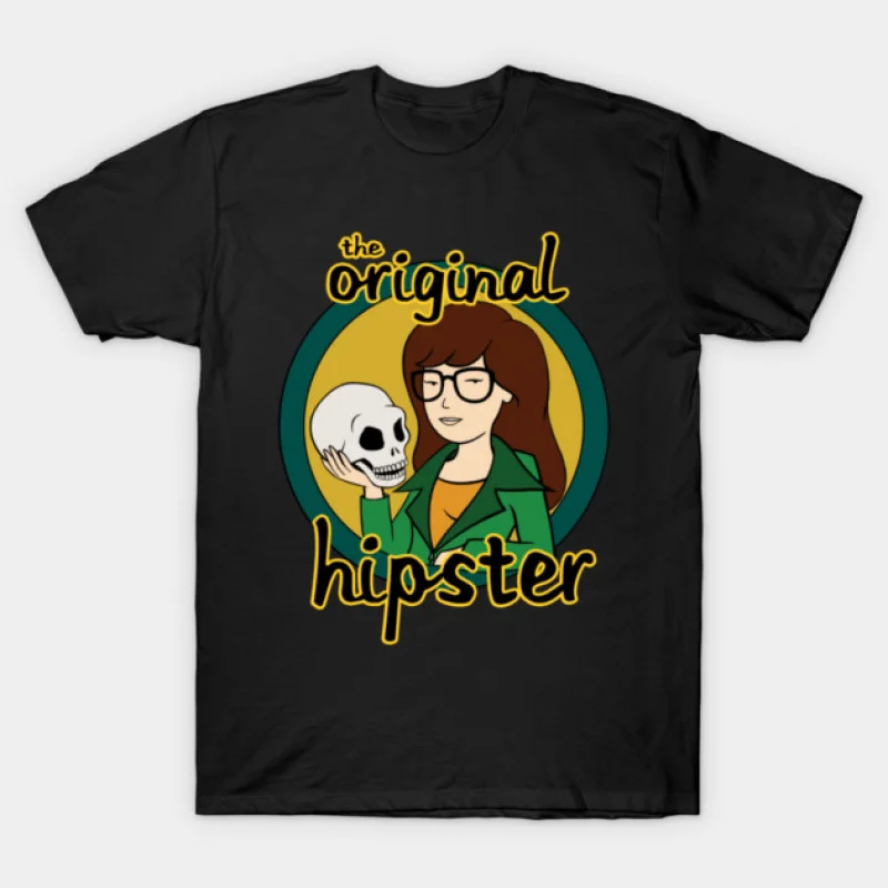 Original Hipster Retro Sick sad world Daria Gift t shirt 90s Nostalgia cartoon Graphic Clothes 100% cotton print Y2K clothing