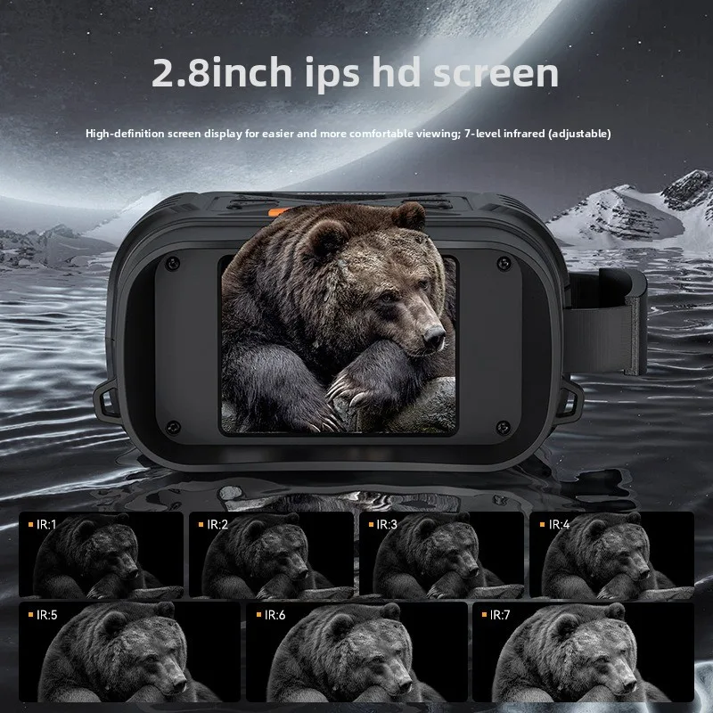4K low light full-color night vision device, dual tube large screen ultra high definition infrared outdoor digital telescope