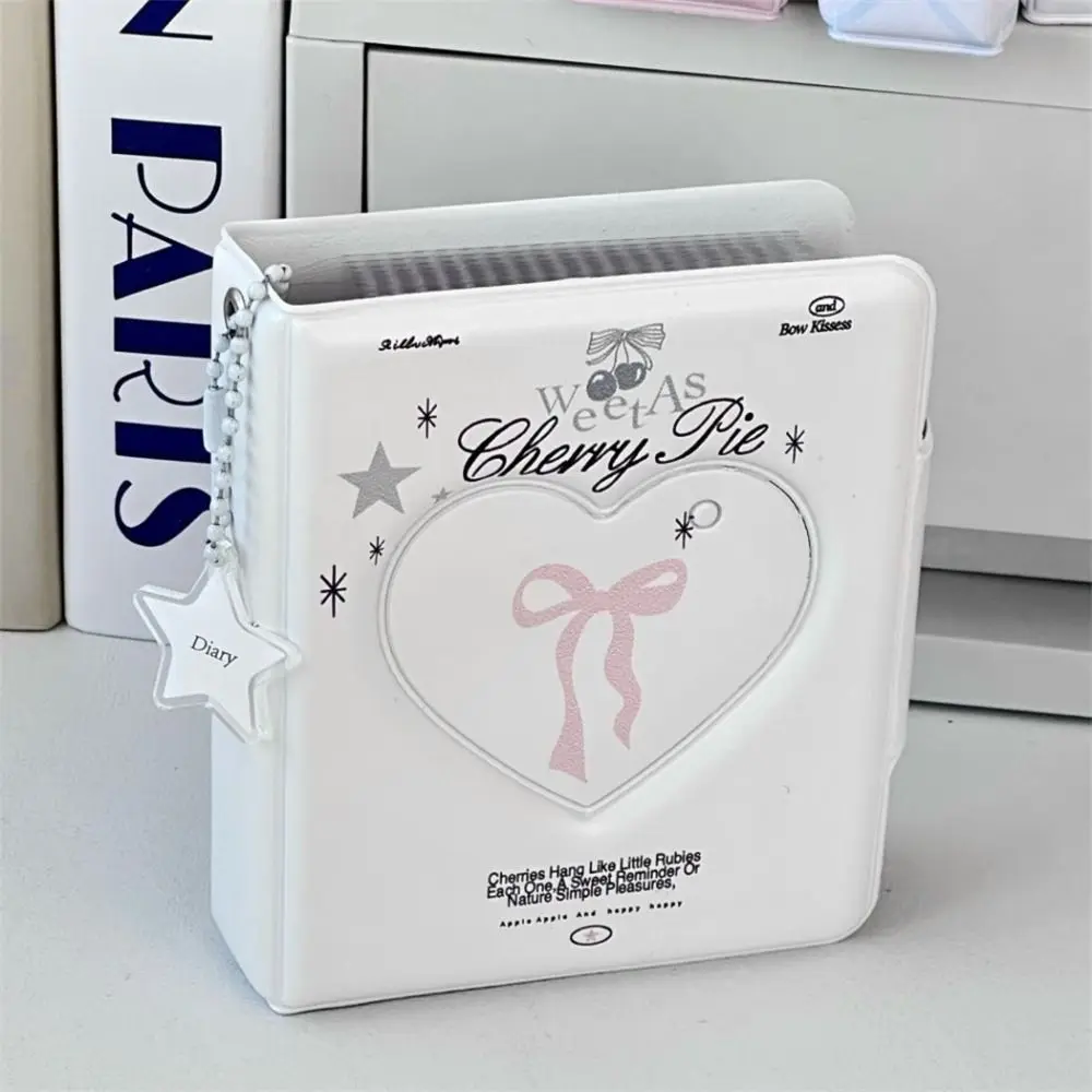 High Quality Pudding puppy Card Album PVC 3 Inch Mini Photocard Binder with 16 Internal Pages Love Bow Idol Card Collect Book