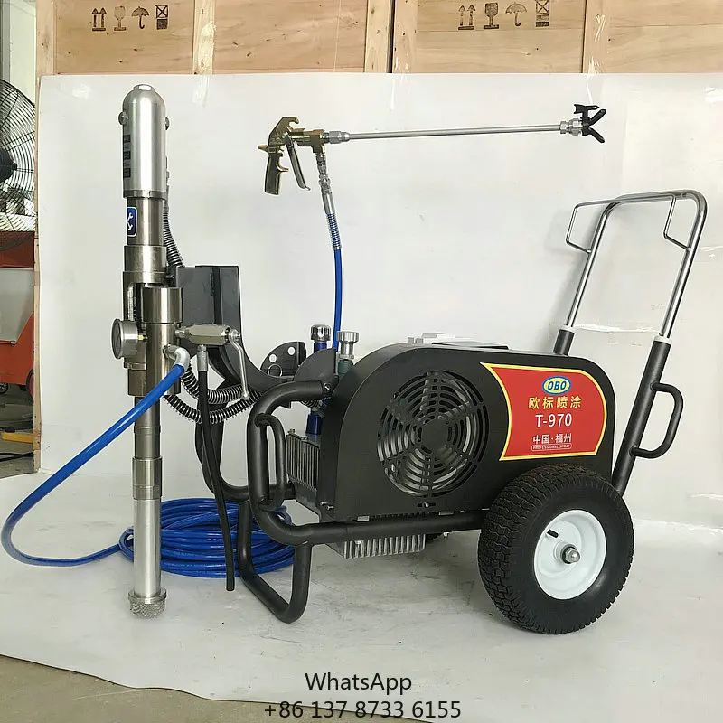 T-970 Electric Hydraulic High Pressure Brushless Motor 3600PSI Heavy Duty Airless Putty Painting Sprayer For Paint/Putty/Water