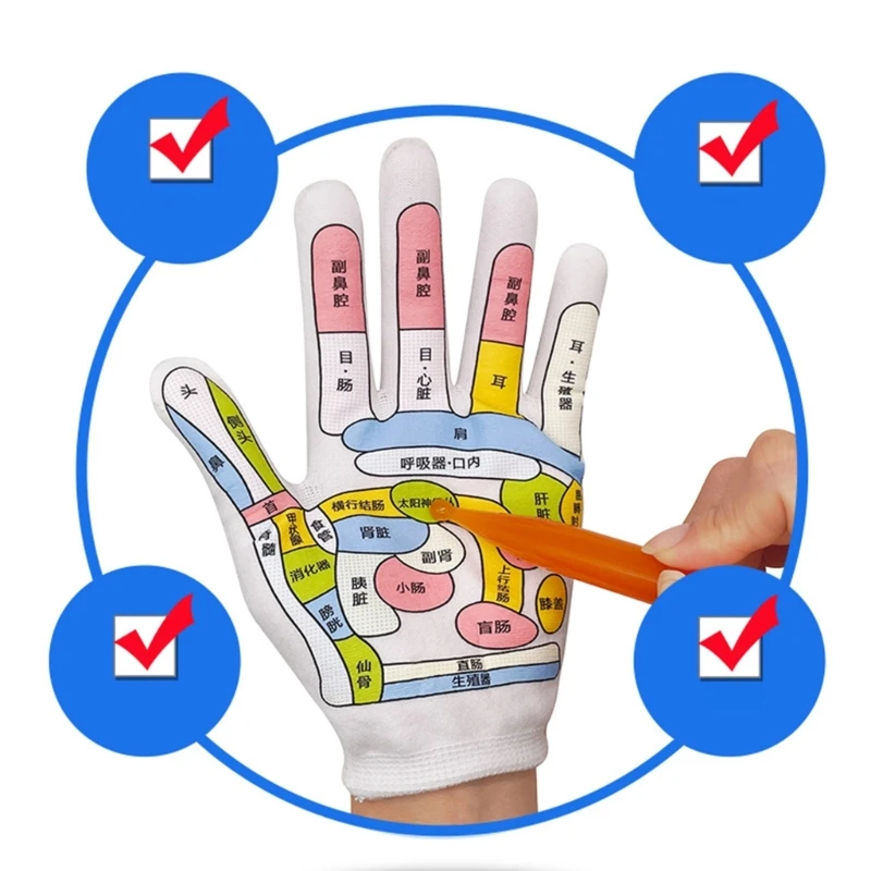 New Elastic Acupressure Reflexology Gloves with Exfoliating Texture Massager Gloves