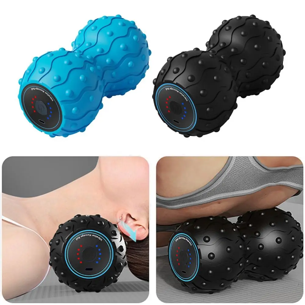 5-Gear Adjustable Vibrating Massage Ball Portable Deep Tissue Peanut Fascia Roller Electric Comfortable Trigger Point Massager