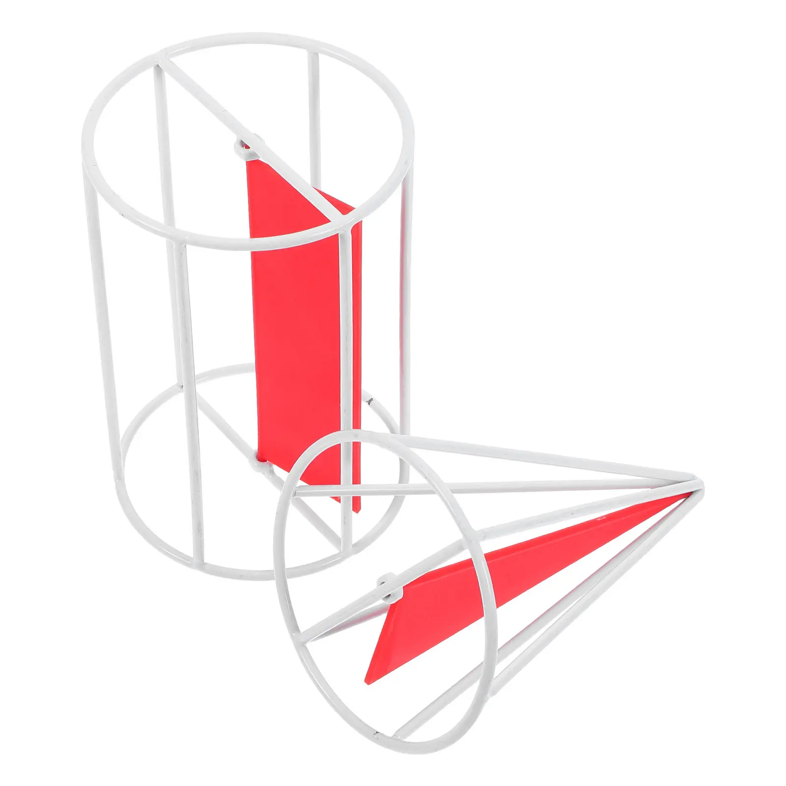 1Set Cylinder Cone Educational Solids Metal Frame Rotating Volume Surface Area Demonstrator 3D Shapes for Math Class