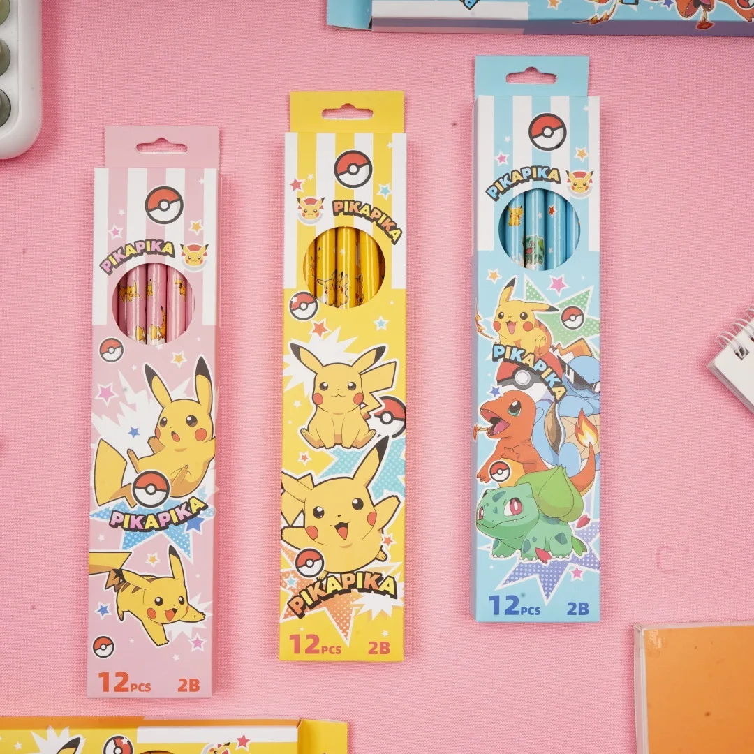 12pcs/set Cool Cartoon Pikaahu HB Pencil Anime Student Writing Pen Pencil School Drawing Stationery Stationery Supplies Gift view 6