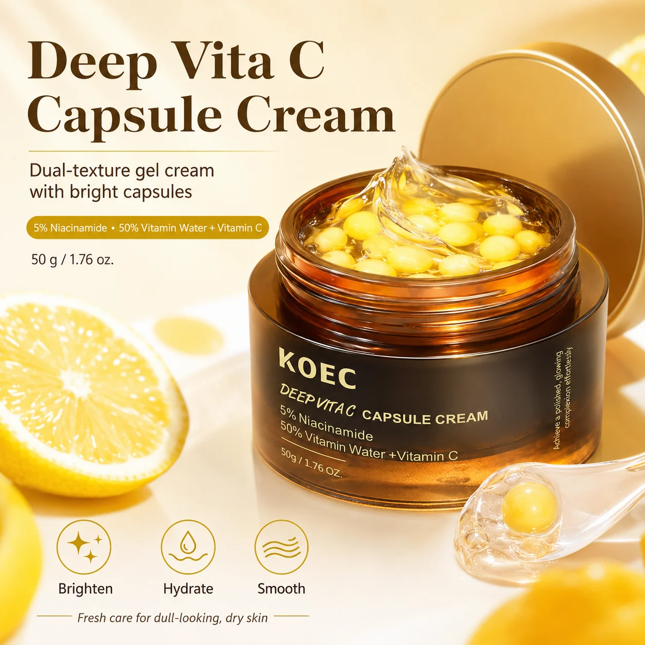 Skincare Niacinamide - Creme em cápsulas com vitamina C