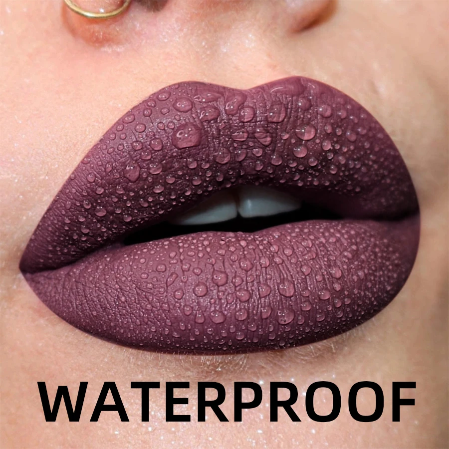 19 kleuren Matte Fluwelen Lipgloss Waterdichte Vloeibare Lipstick Naakt Zwarte Lippen tint Make-Up Lip Glazuur Cosmetica Rode Lip Stain Schoonheid