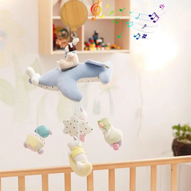 Baby Rattles 35 Songs Rotary Baby Mobile Crib Bed Bell Toy Battery Operated Music Box Bell Crib Electric Infant Holder Hang Toys