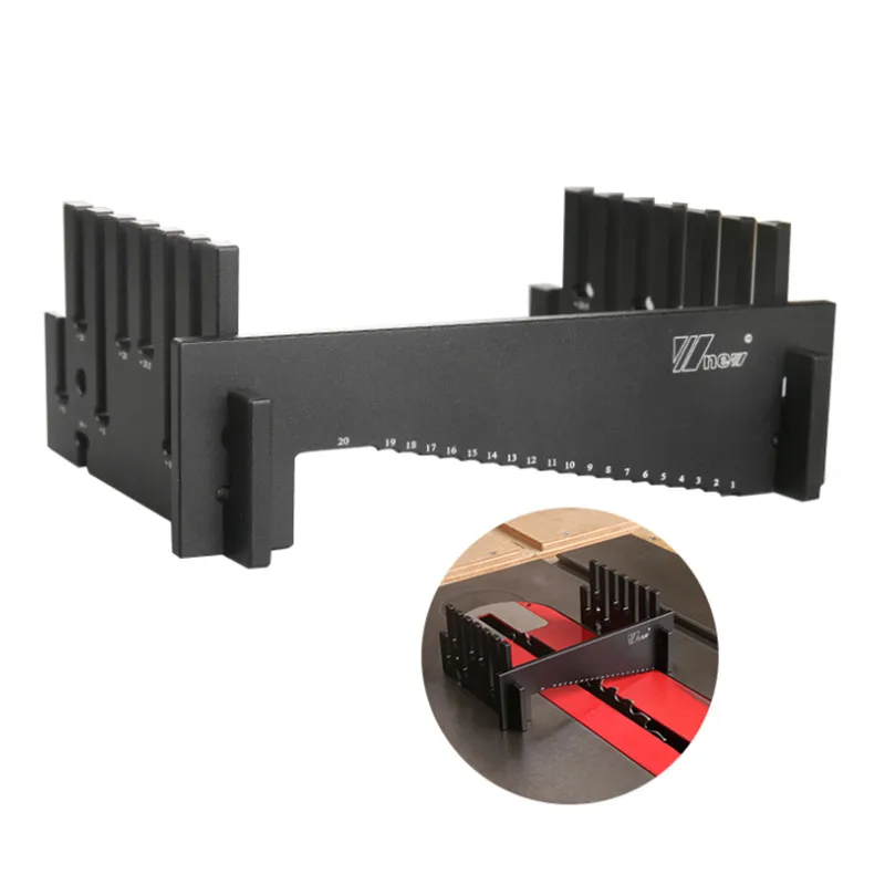 Metric & Inch Step Depth Gauge for Router and Table Saw,Aluminum Height Gauge Measuring Tool Ruler for Setting Up Blade Height