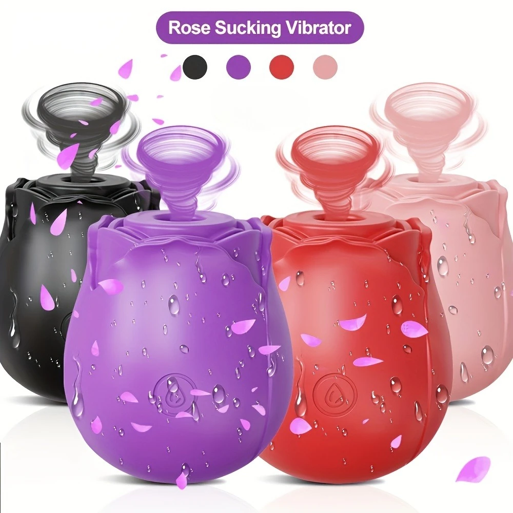 1pc Rose Vibrator Toy Female, Rose Sex Toys for Women, Blowjob Sucking Clitoral Stimulator Toys with 10 Modes for Women Masturbation, Clitoral Stimulator for Women Pleasure, Adult Sex Toys view 2