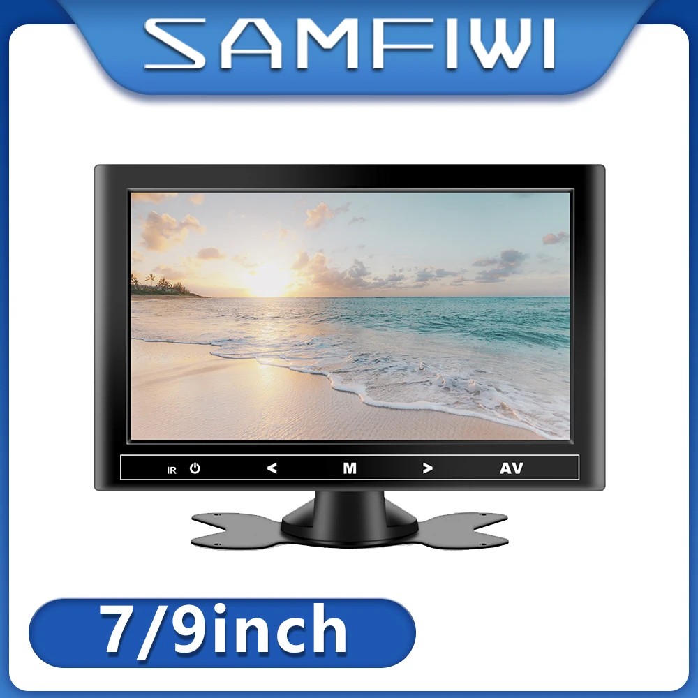 차량용 LCD 모니터, HD HDMI, VGA, AV TV 및 PC DVD 플레이어 카메라, 자동차 후방 보기 헤드레스트 모니터, 주차 후방 보기 시스템, 7/9 인치