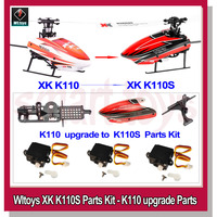 Wltoys XK K110 Upgrade K110S RC Helicopter Refit Accessories Parts Kit Servo 0013 Cover Plate 001 Base  Frame 002 Canopy 003