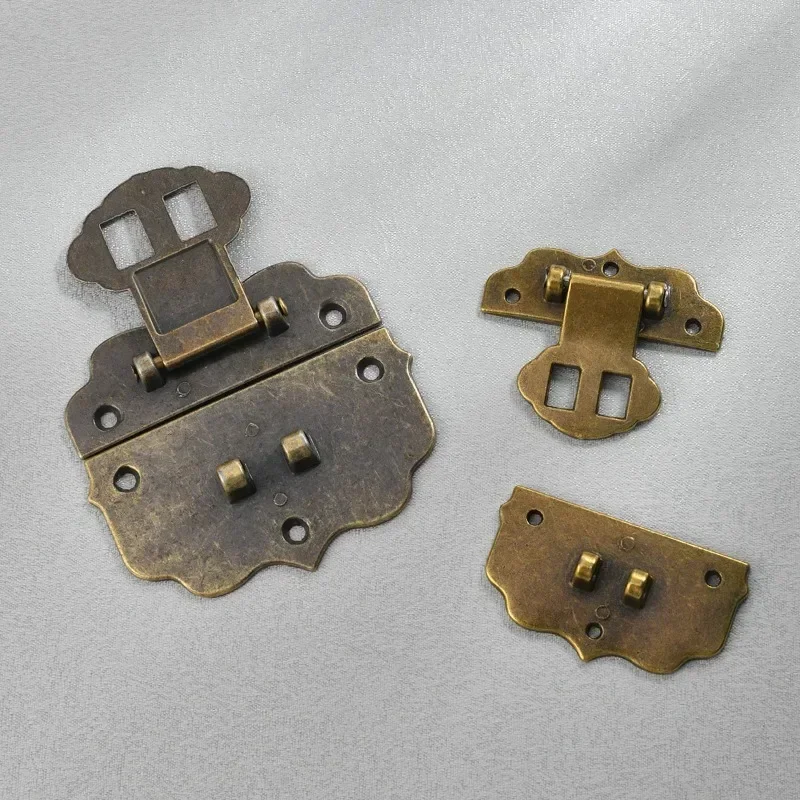 5pcs Antique Bronze Latch Hook Hasp Wood Jewelry Box Latch Hook Clasp Cases Chests Latch Lock with Screws Hide decorative