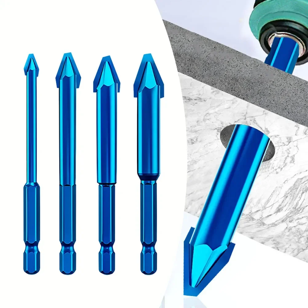 Hexagon Tile Bits Glass Cement Metal Ceramic Wood Plastic Hole Saw Triangle Bit 6mm 8mm 10mm 12mm For Hand Drills