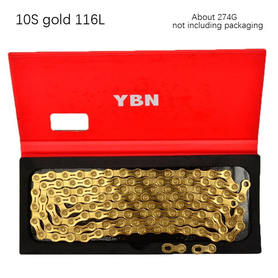 YBN Bike Chains MTB Mountain Bike Road Bike Chians 11 Speed Hollow Bicycle Chain 116 Links Silver S11S for m7000 XT