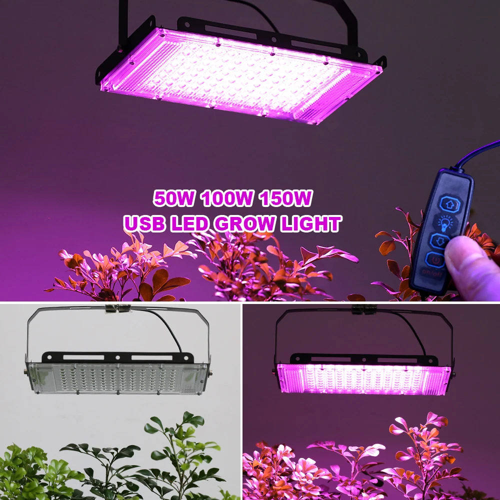 Full Spectrum LED Grow Light PhytoLamp For Plants Tent Flower Seeding USB 5V Switch Dimming Range Lamp Floodlight Grow Phyto Box