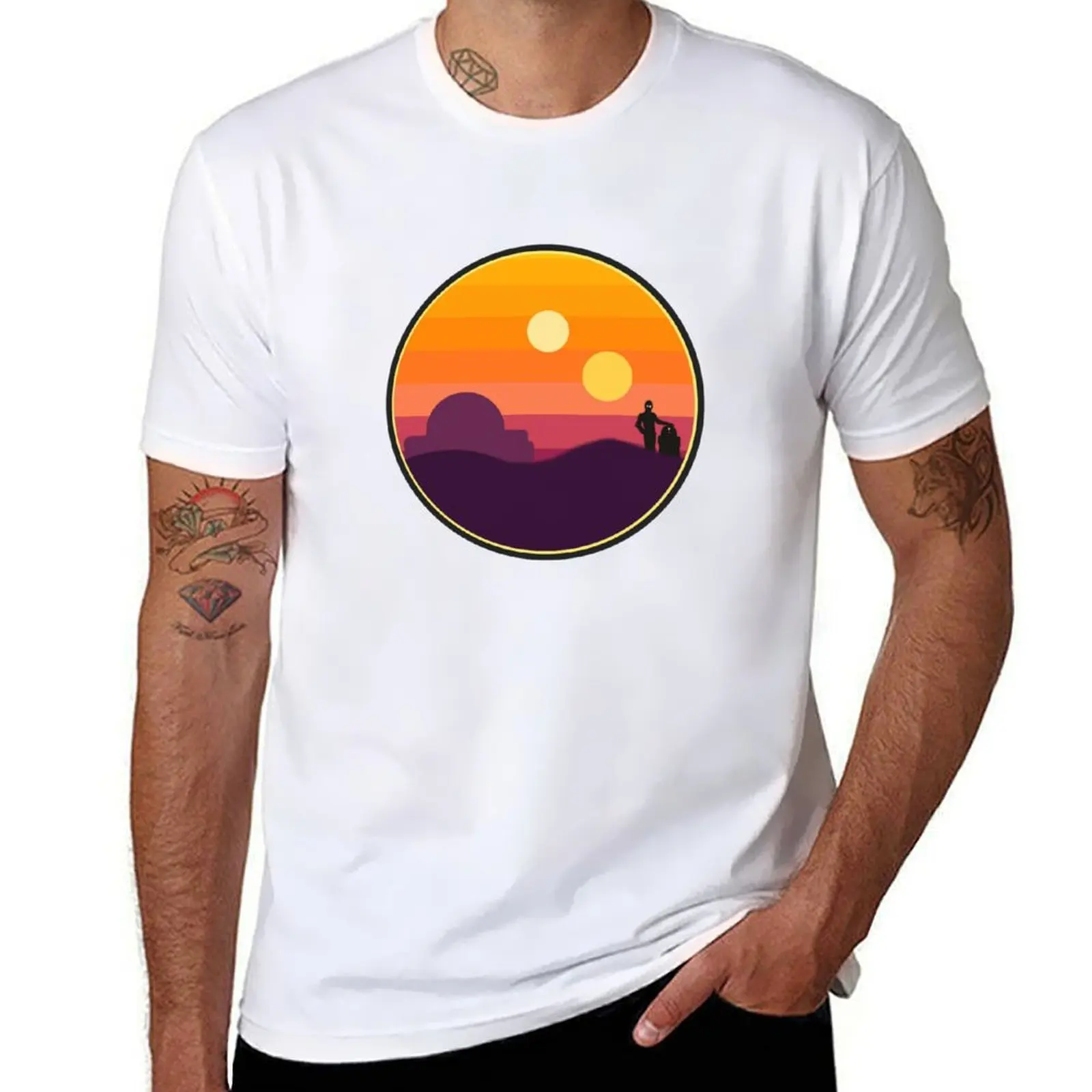 

tatooine sunset T-Shirt t shirts cotton 100% essential t shirt T-Shirt
