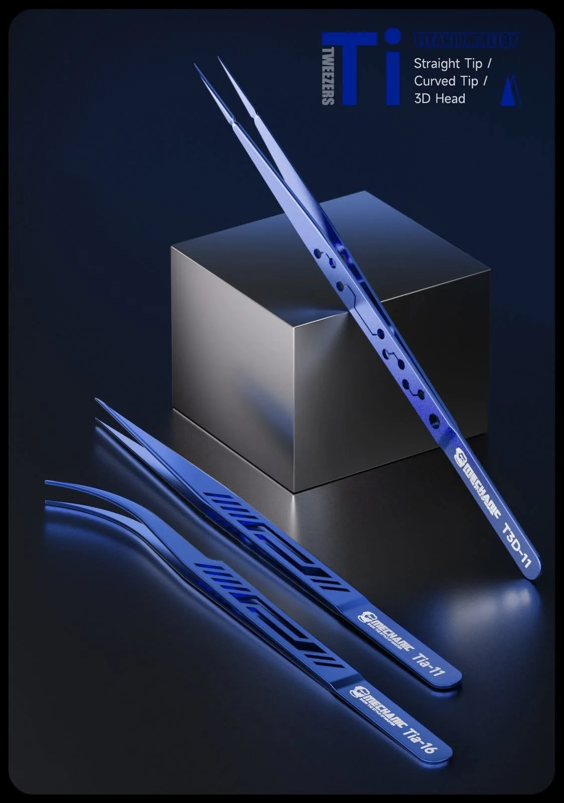 MECHANIC titanium alloy tweezers mobile phone repair flying line tweezers high hardness special tip precision tweezers