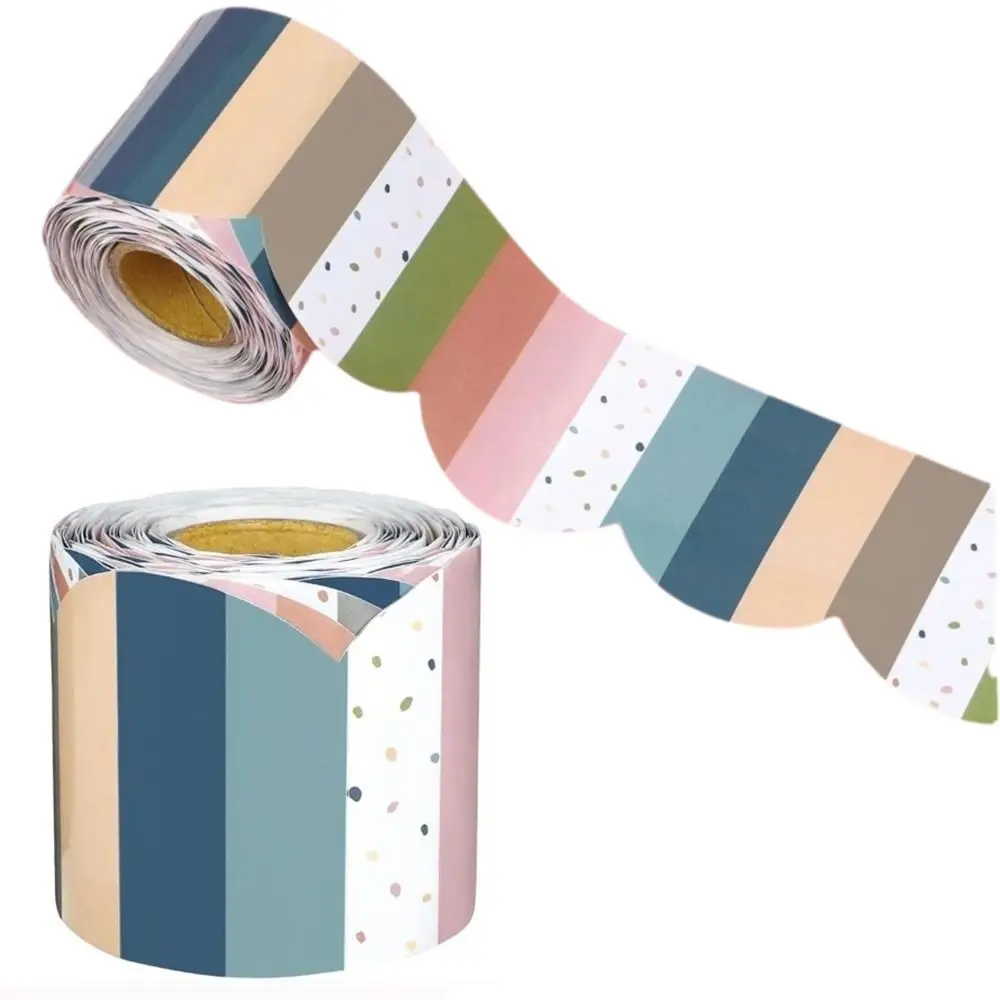 1Roll Creative Self Adhesive Chalkboard Board Border Paper 5.6cm Border Classroom Decors DIY Border Paper Handmade Crafts