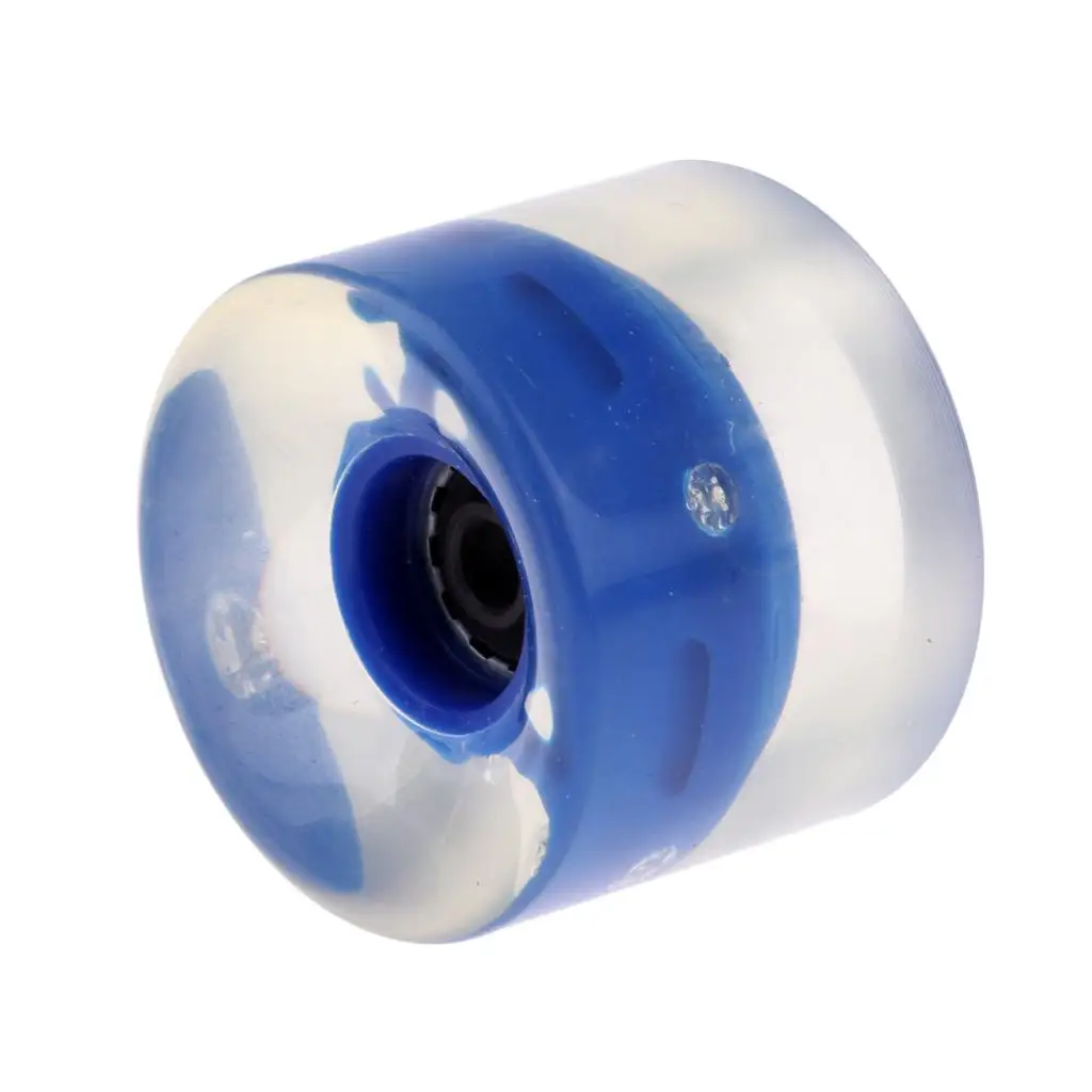 Light Up PU Skateboard Wheels 60mm Glow Night Cruiser Board Wheels Replacement for Street Riding Downhill