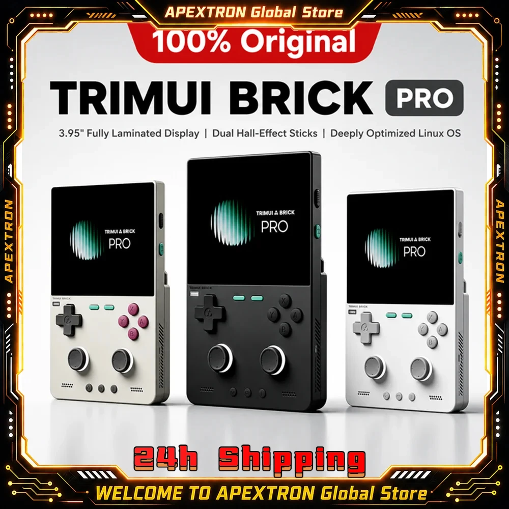 In Stock TRIMUI BRICK PRO Retro Handheld Game Console Portable Video Player Linux System Open Source 3.95 Inch Palm Games Gifts