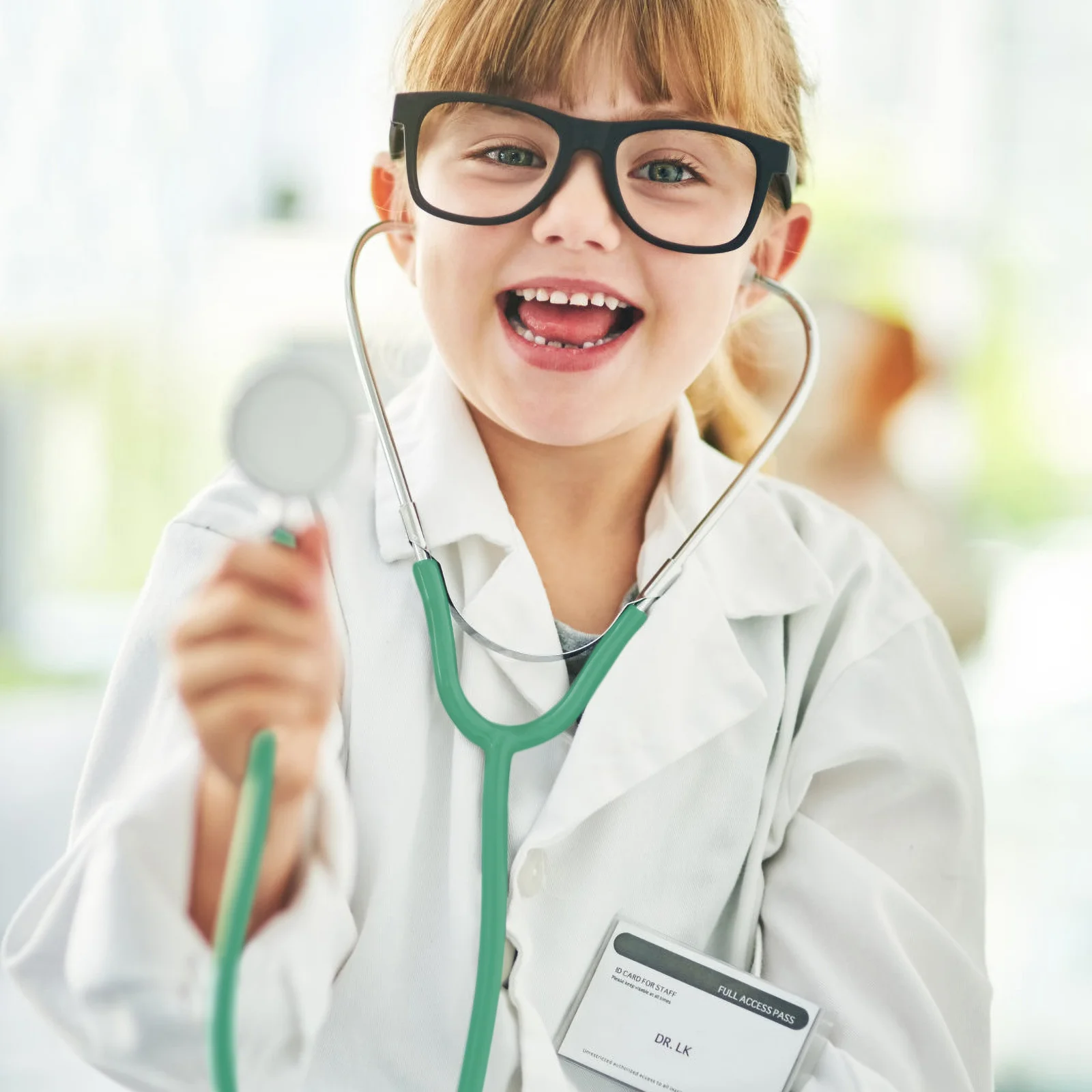 Stéthoscope en plastique pour enfants, kit de médecin, jouet de jeu, ornements d'Halloween, jouets pédiatriques