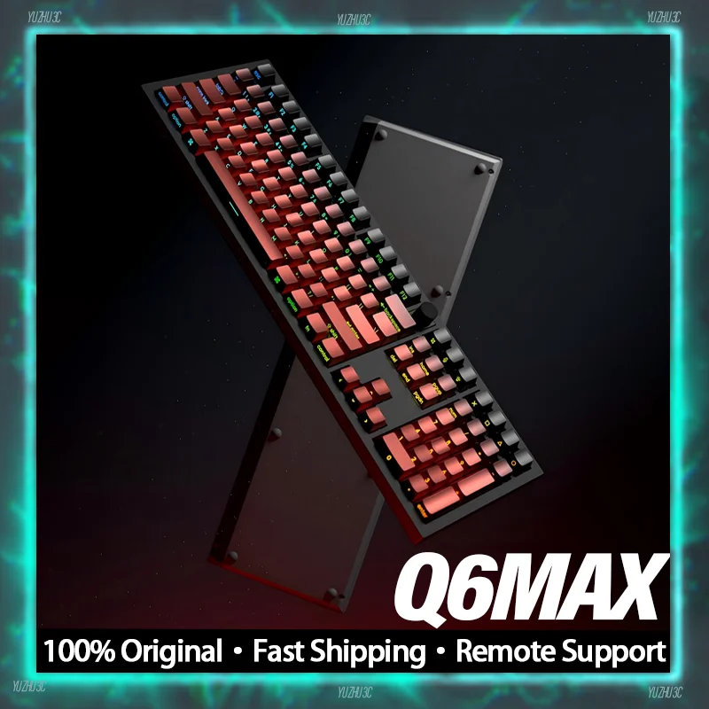 

Q6 Max Wireless Mechanical Keyboard Customized Hot Swappable KAILH BOX Switch GASKET MAC/Win Dual System CNC Aluminum Shell