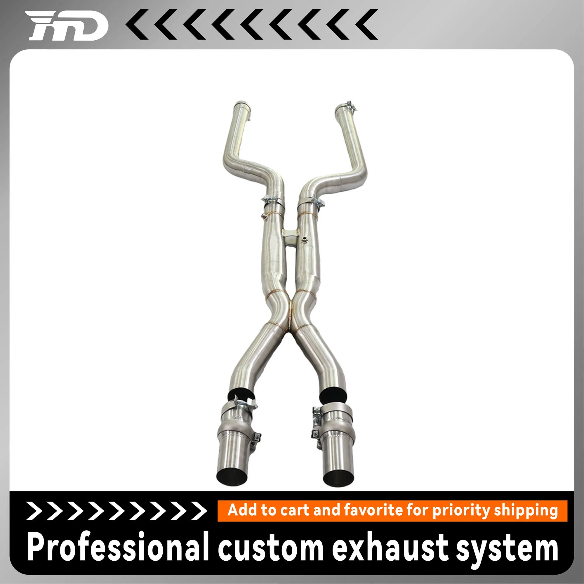 

For BMW M8 F92 Stainless Steel Midpipe with OPF/GPF High Performance Exhaust Middle Pipe - Direct Fit, Enhanced Sound & Power