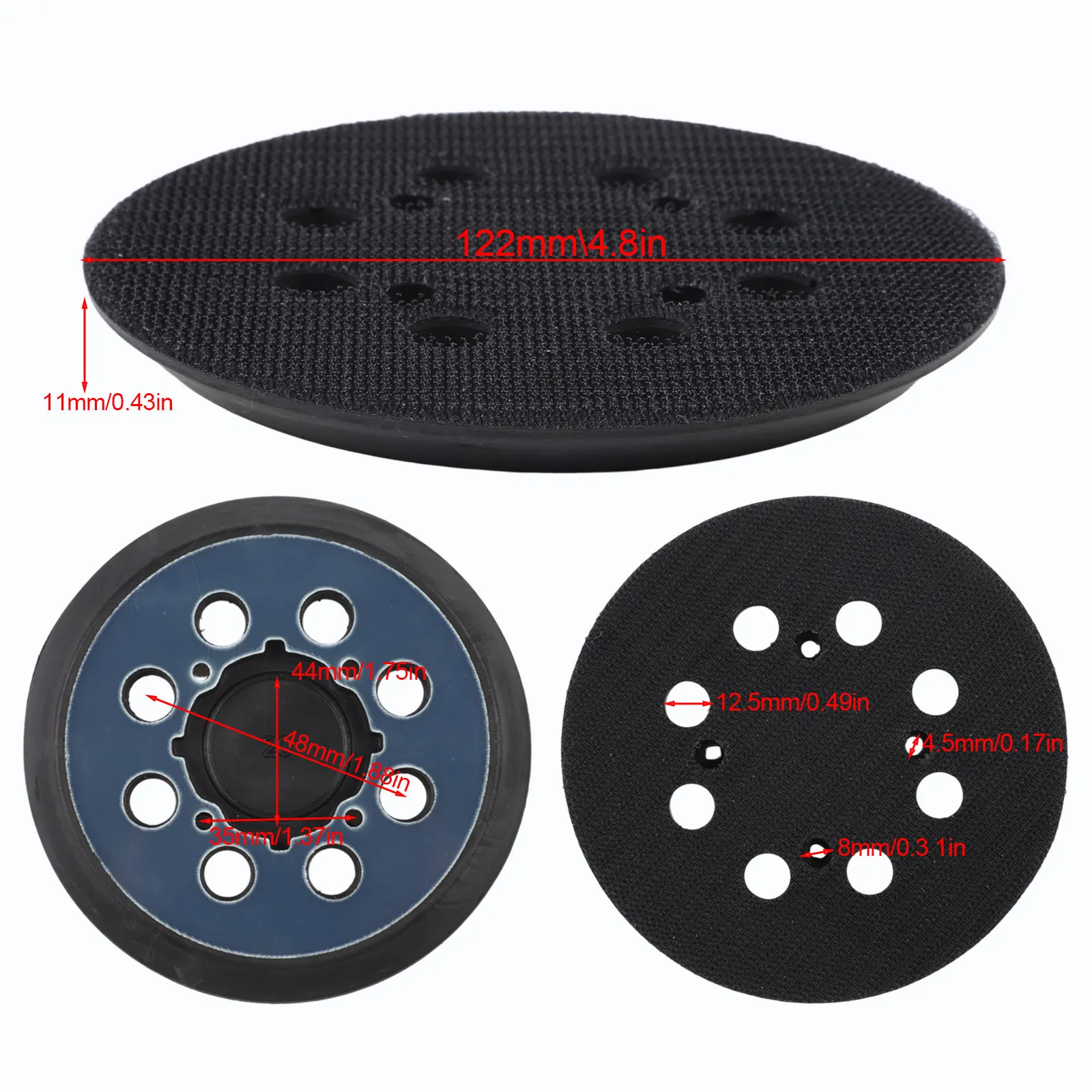 8 Hole Hook & Loop Sanding Pads 5 Inch 125mm Sanding Disc For Dewalt DWE6421 DWE6421K DWE6423 Orbit Sander