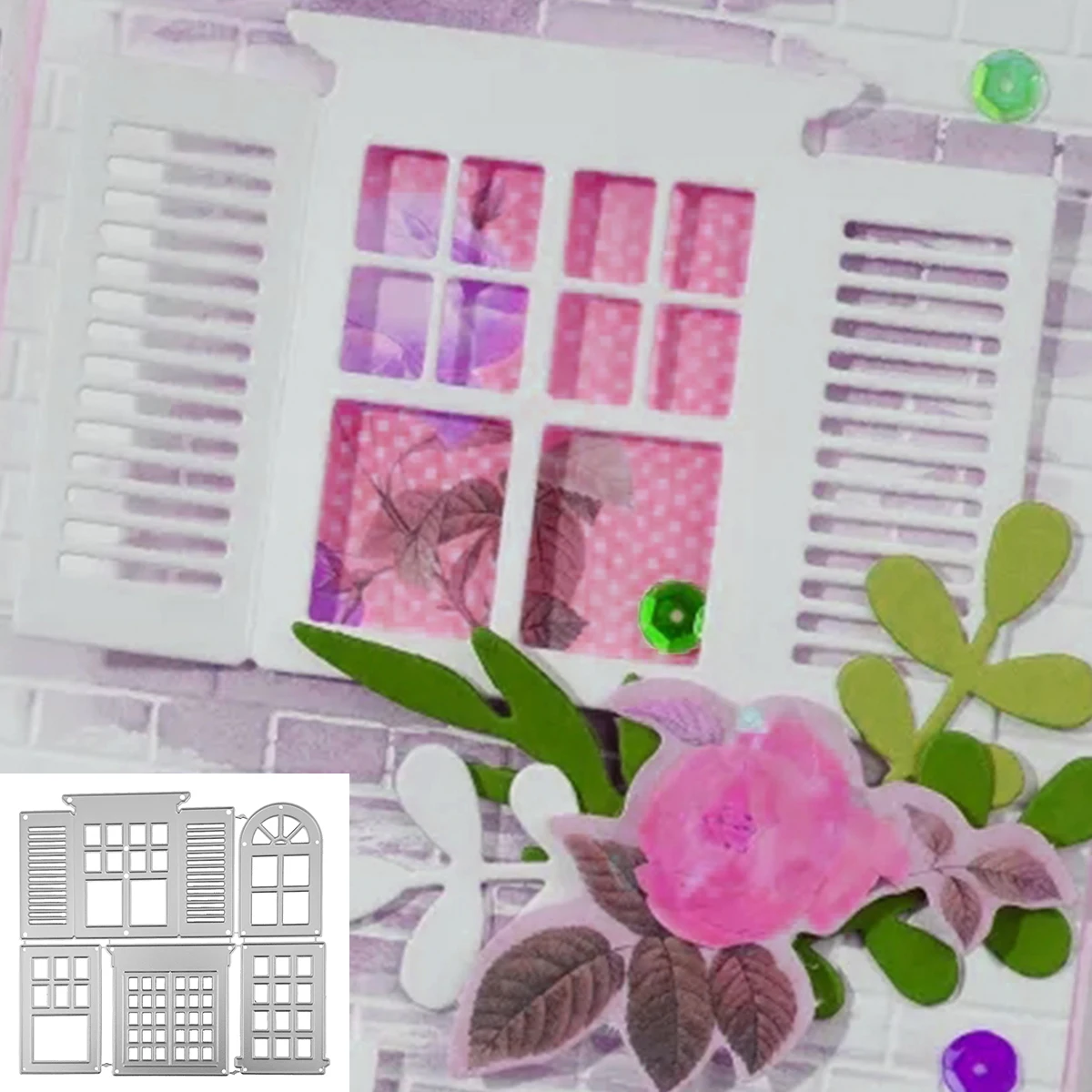 New Window Curtain Metal Cutting Dies Stencils DIY Scrapbooking Dies Photo Card Decor Embossing Craft Dies Cut