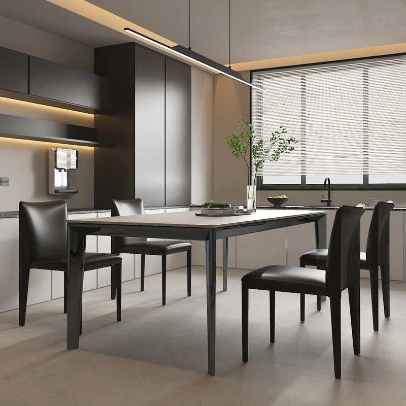 High-end Italian minimalist saddle leather dining chair Home restaurant Modern minimalist backrest stool Hotel designer chair