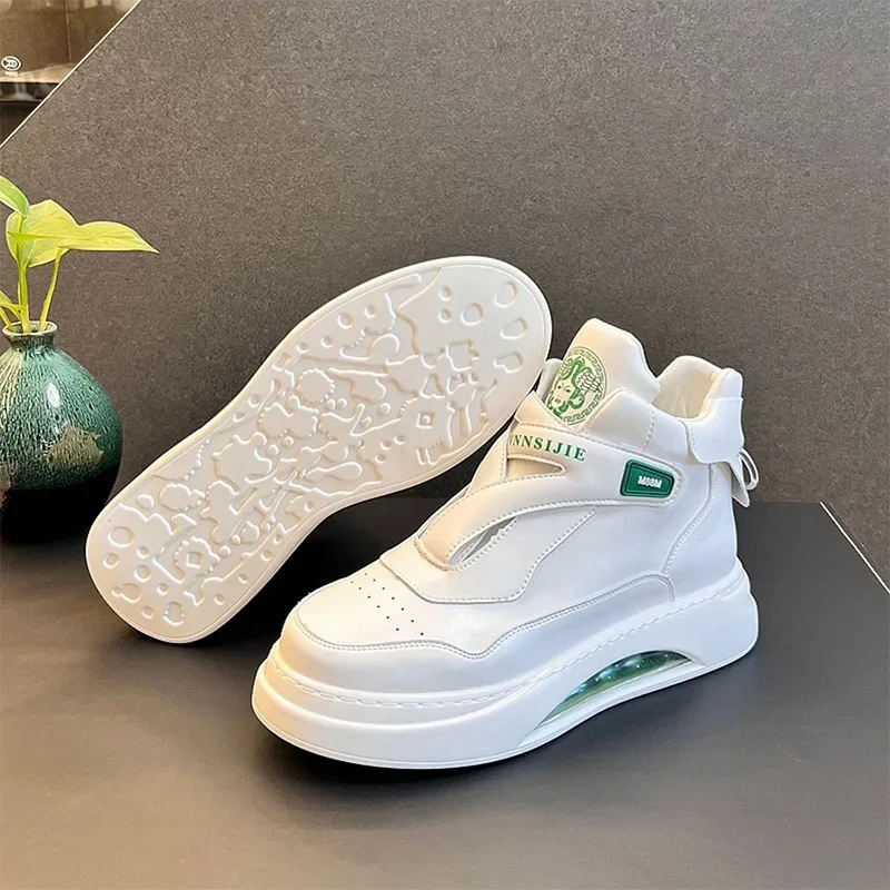 Zapatos blancos pequeños clásicos para hombre, zapatillas deportivas informales para pareja, tenis, plataforma con cojín de aire que combina con